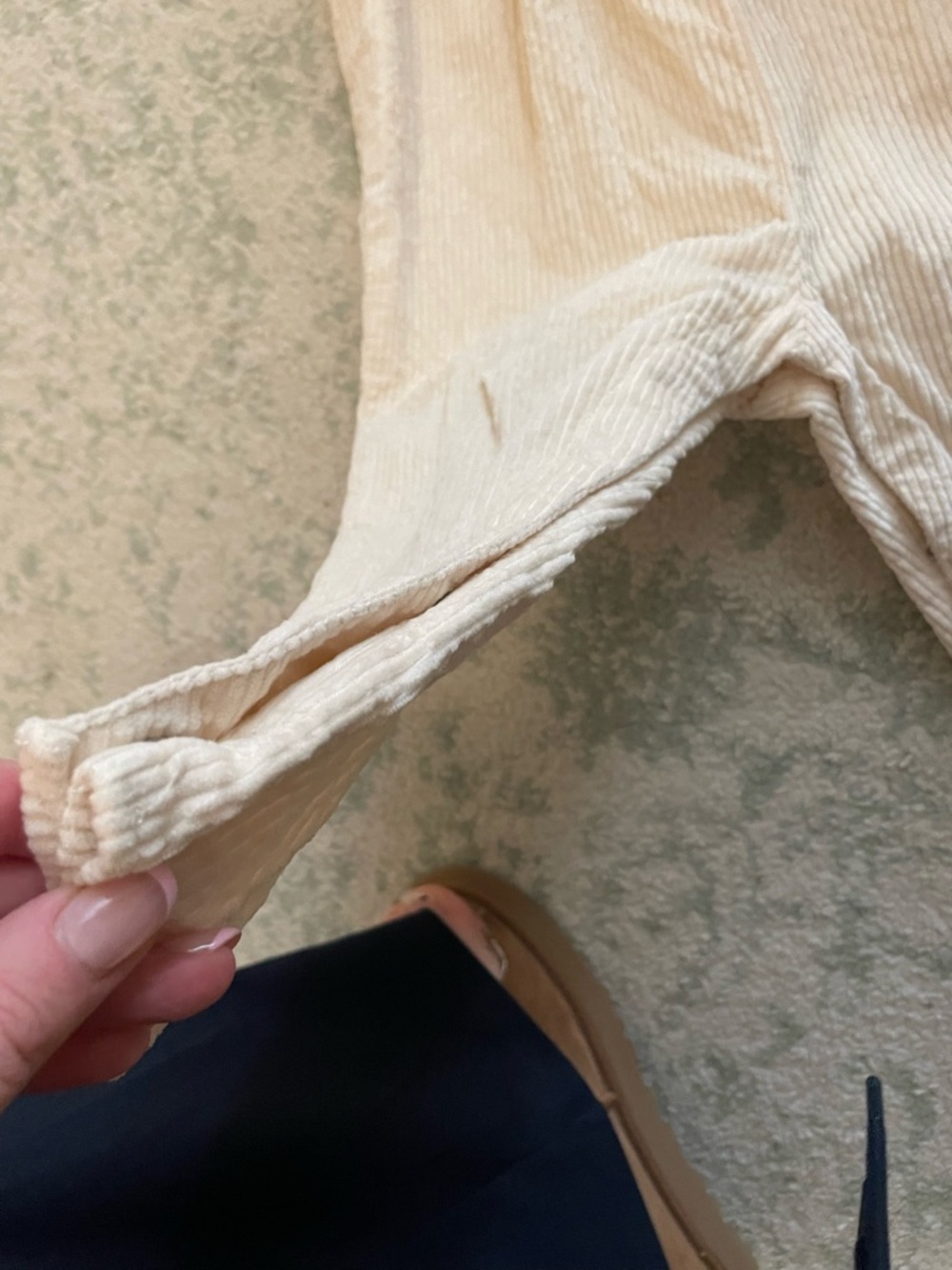 H&M Cream Ribbed Ruffle One-Piece - Picture 5 of 5